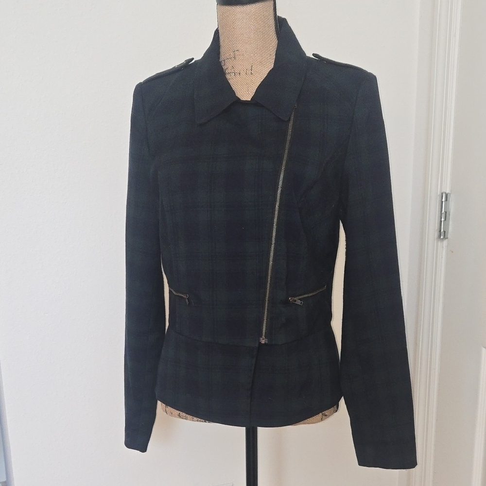 CAbi Women's Dark Checkered Blazer